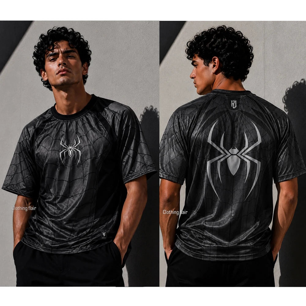 Hot Toys 2026 Spider Print Graphic T-Shirt Adult kids Vintage Oversized Short Sleeve Streetwear Harajuku Casual Gothic Y2K Tee