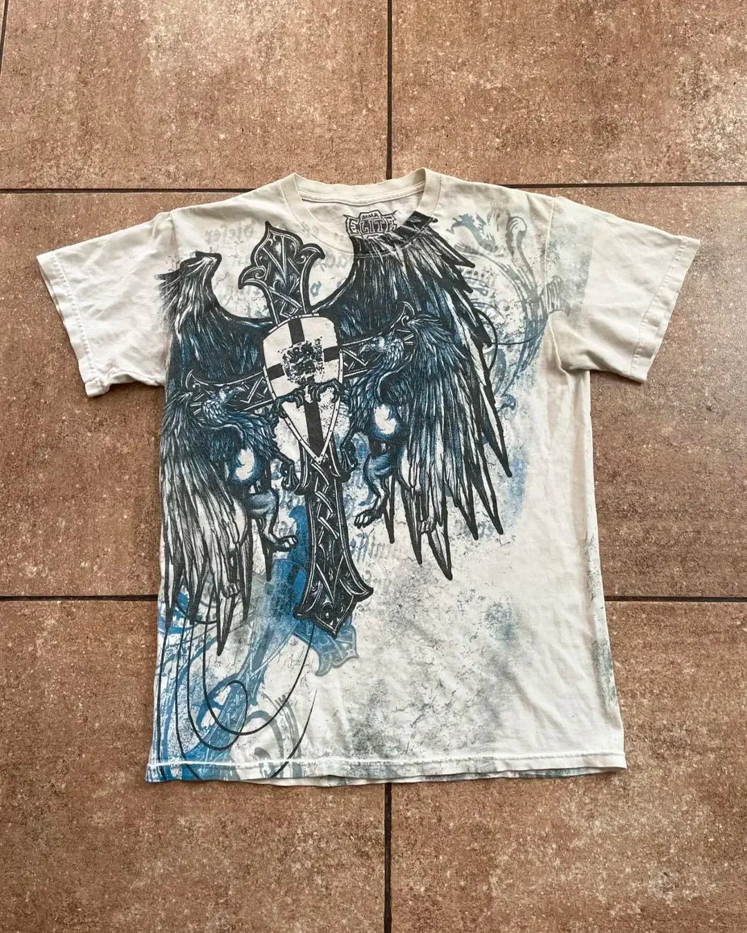 90s American Trendy Retro Fashion Print Round Neck Short-sleeved T-shirt Men Womens Y2K Street Style Gothic Couple Sports